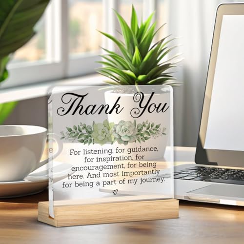 Thank You Gifts Acrylic Desk Sign - Appreciation Office Decor - Office Gifts-Acrylic-C