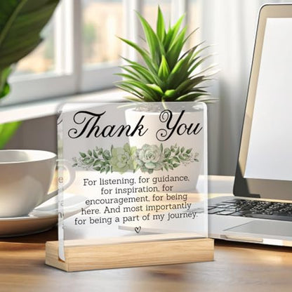 Thank You Gifts Acrylic Desk Sign - Appreciation Office Decor - Office Gifts-Acrylic-C