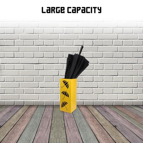 Round Metal Umbrella Stand for Entryway Storage - Iron Holder, Stable Base, Large Capacity