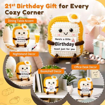 Funny Birthday Toast Crochet Gift for Women Men - 18th Birthday Variation