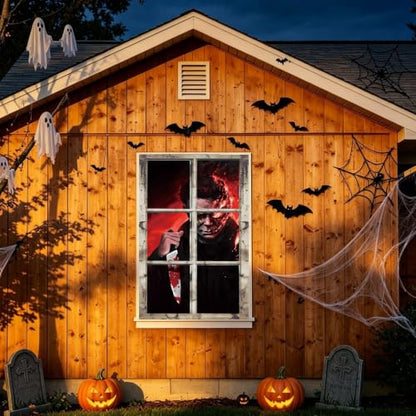 Halloween Horror Window Cover - Horror Curtain for Windows & Doors - Variation: Horror