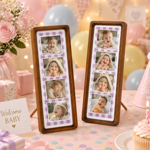 Set of 2 Wooden Photo Booth Frames for Photo Strips - Wedding & Party Decor