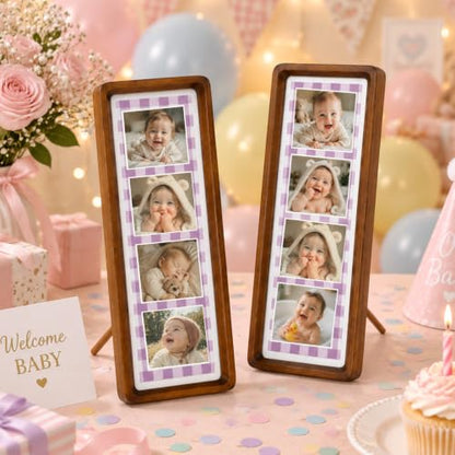 Set of 2 Wooden Photo Booth Frames for Photo Strips - Wedding & Party Decor