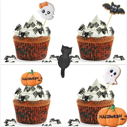 Mini Halloween Cookie Cutters Set - 5 Stainless Steel Shapes for Baking & Decorations - 2.2 to 2.6 Inches - Variation of THIS listing