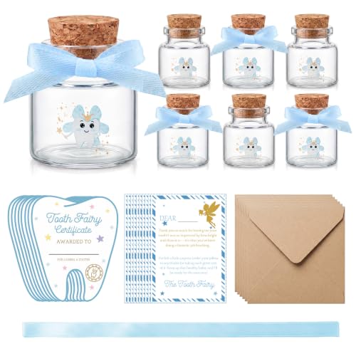 Blue Tooth Fairy Keepsake Box Set for Lost Teeth - 6 Pcs
