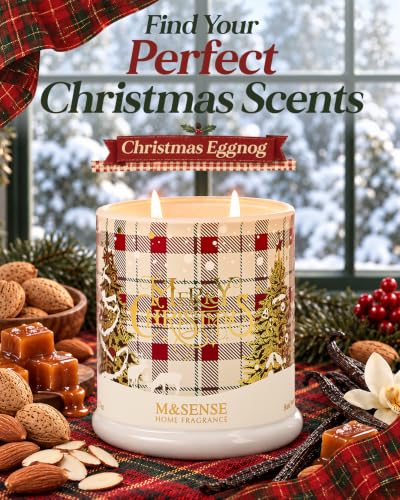 Christmas Eggnog Soy Candle - 2 Wick, 12.7oz Winter Gift & Decor