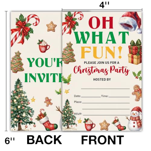 Winter Party Invitations Christmas Party Invitations YO11 Set of 20 Cards & Envelopes