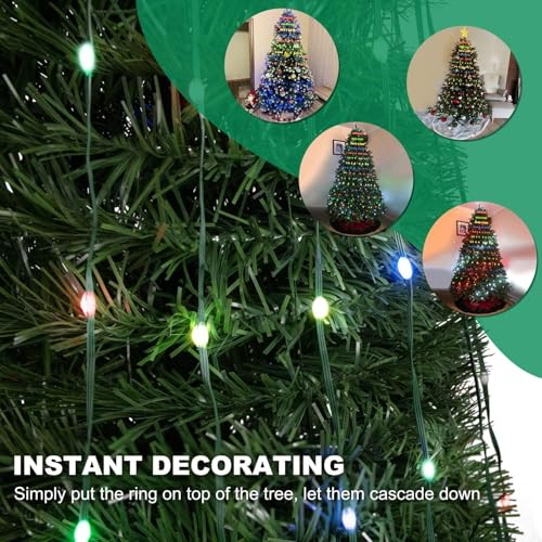 Smart LED Christmas Tree String Lights with Ring App Control - 400 LEDs, Indoor Outdoor, Multicolor or Warm White