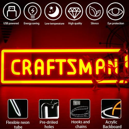 Red Neon Sign for Wall Decor - LED Light for Man Cave Bar Pub Bedroom Christmas Gift