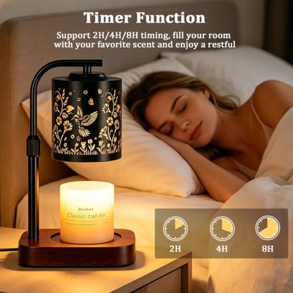 WIHTU Candle Warmer Lamp with Timer & Dimmer - Hummingbird Design