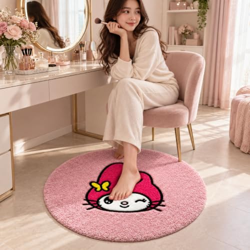 Pink Fluffy Rug 2'8