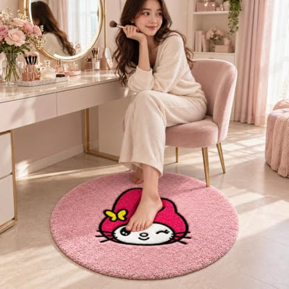 Pink Fluffy Rug 2'8