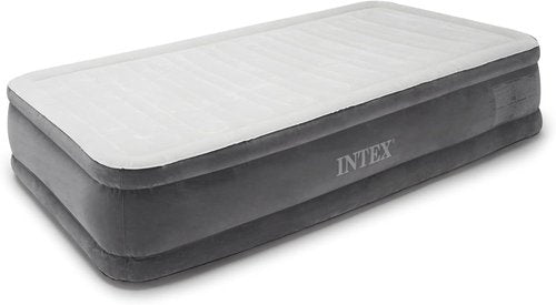Intex Comfort Dura-Beam Airbed - Elevated Design with Internal Electric Pump | 2020 Model