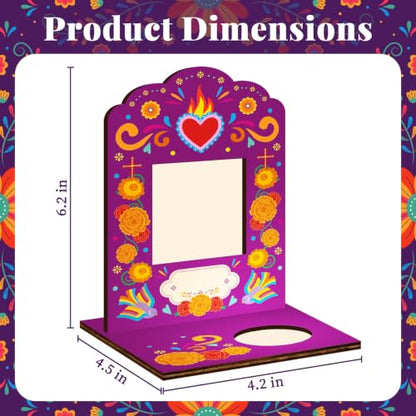 Dia De Los Muertos Wooden Picture Frames Set of 6 for Altars Home Decor