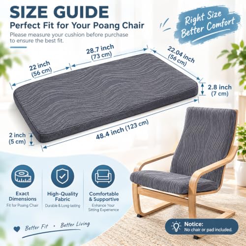 YOPOIY Burgundy Stretch Cover for Poang Chair - One Size