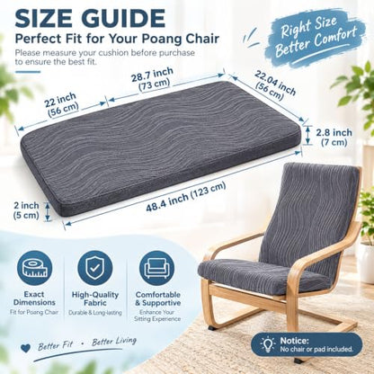 YOPOIY Burgundy Stretch Cover for Poang Chair - One Size