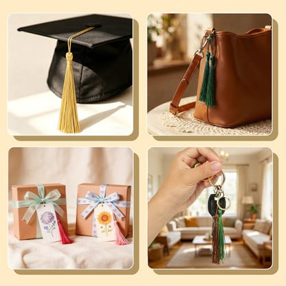 Gold Tassel Bookmark Charm Decoration - 100pcs DIY Craft Supplies