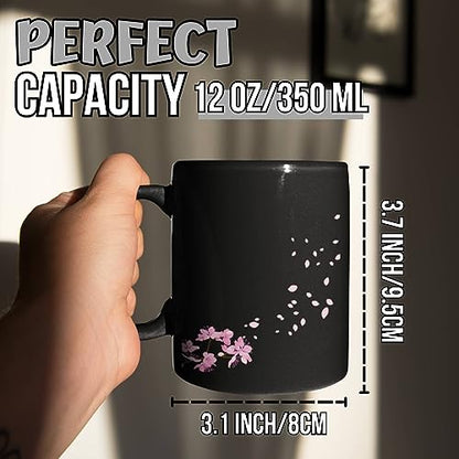 Heat Sensitive Magic Coffee Mug 12oz - Japanese Gifts for Women Men, Cute & Durable