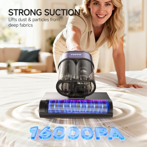 FEPPO Mattress Vacuum Cleaner PRO 4-in-1 UV-C Bed Vacuum Gray/Purple