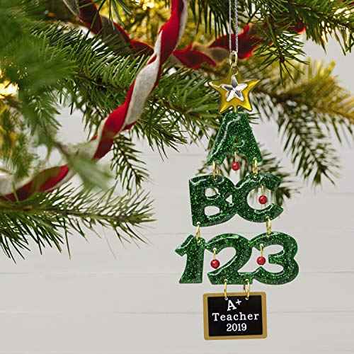 Hallmark Keepsake Christmas 2019 Year Dated A+ A+ School Teacher Ornament, Metal,