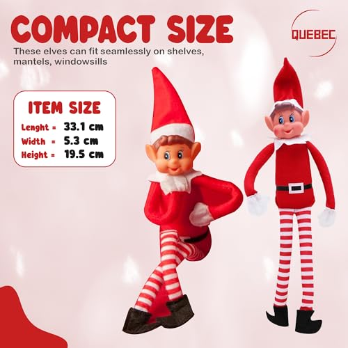 Quebec Christmas Mischief Makers Boy Elf - Naughty Santa’s Little Helper with Soft Body & Vinyl Face