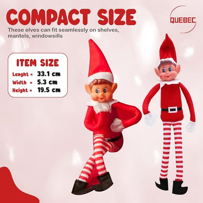 Quebec Christmas Mischief Makers Boy Elf - Naughty Santa’s Little Helper with Soft Body & Vinyl Face