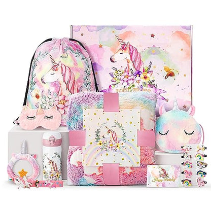 Rainbow Unicorn Toys Gift Set for Girls 4-6 Birthday & Holiday