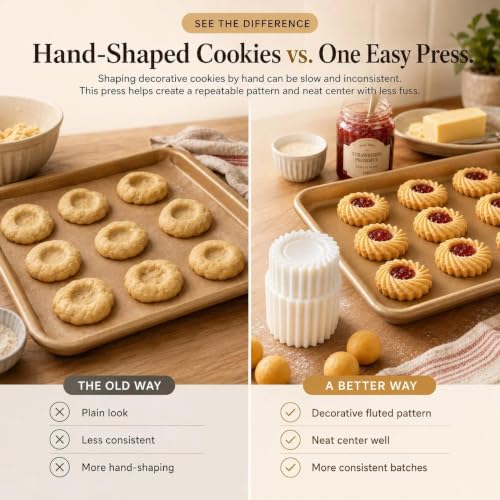 Creative Double-Ended Pastry Mold with Fluted Jam Cookie Cutter 1Pc