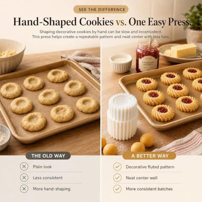 Creative Double-Ended Pastry Mold with Fluted Jam Cookie Cutter 1Pc