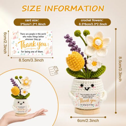 Thank You Gifts for Women - Crochet Orchid Flower - Emotional Support Gift - Variation: Thank You