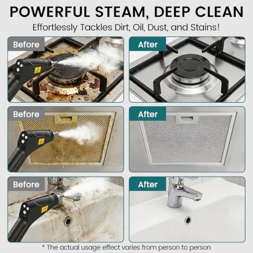 2500W Handheld Steam Cleaner for Home Car Grout - High-Temp Steamer Kit