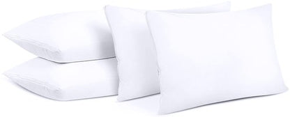 Utopia Bedding 80 Pack Waterproof Pillow Protectors with Zipper Queen Size (White), Bed Bug and Dust Mite Proof Pillow case Covers, Moisture Wicking Pillow Encasements 20 x 28 Inches