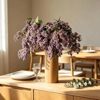 Purple Nandina Berry Spray 41 Inch Artificial Flower Stem for Vase - Set of 3