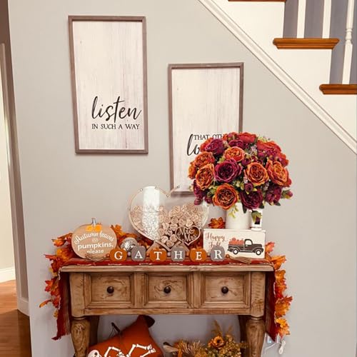 Fall Artificial Flower Bouquet Set - Faux Silk Peony & Autumn Florals - Fall Colors