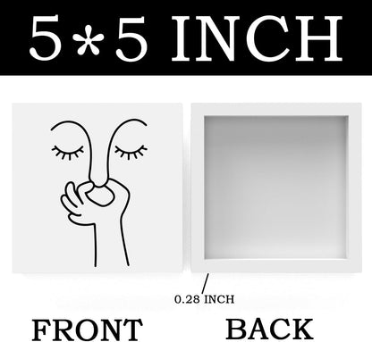 Regine Switzerland Funny Bathroom Decor - Black & White Boho Sign for Home & Dorm Room | Wooden Box Decoration