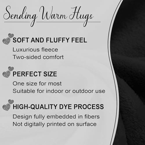 Black Mama Bear Wearable Blanket - Cozy Throw for Women, Birthday Gift
