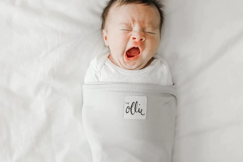 The Ollie Swaddle - Helps to Reduce The Moro (Startle) Reflex - Made from a Custom Designed Moisture-Wicking Material (Stone)
