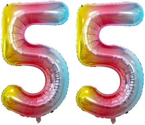 GOER Gold Foil Number 5 Balloons - Huge 42" & 32" Birthday Party Decorations (3 Pcs)