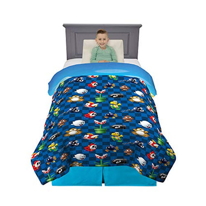 Franco Kids Bedding Super Soft Microfiber Reversible Comforter, Twin/Full, Mario