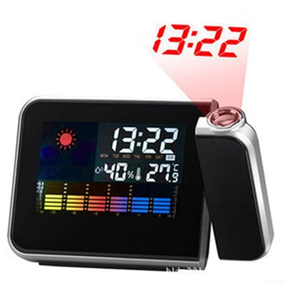 Led Digital Projection Alarm Clock with 180° Swivel Base – Large Display for Time, Date, Temperature & Humidity