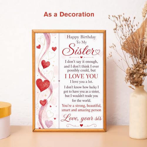 Birthday Card for Sister D Style - Happy Birthday Greetings with Envelope