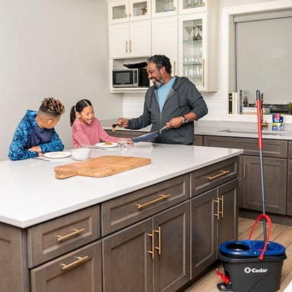 O-Cedar RinseClean Spin Mop & Bucket System | Clean with Water | Removes 99% of Bacteria