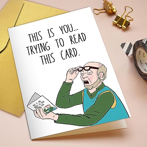 Funny Birthday Card for Dad Grandpa Husband Old Age Gift - Father's Day Card for Him