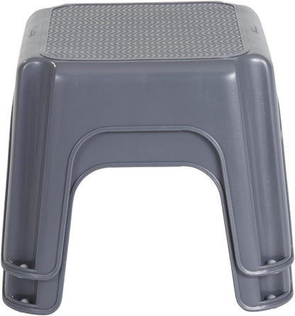 Rubbermaid One-Step Stool - Durable 7" Height Step Stool | Holds Up to 200 Pounds - Gray for Home & Office