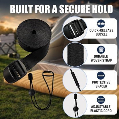 Universal Camping Mattress Connection Strap Kit - Style01 with Elastic Buckle