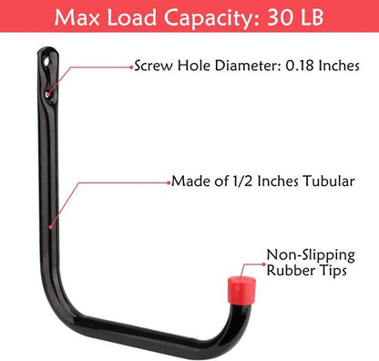 Heavy Duty Garage Storage Hooks by [Brand Name] - 8 Pack Wall Hangers for Tools, Bikes & More | 6.7 x 6.7 x 0.5 Inches