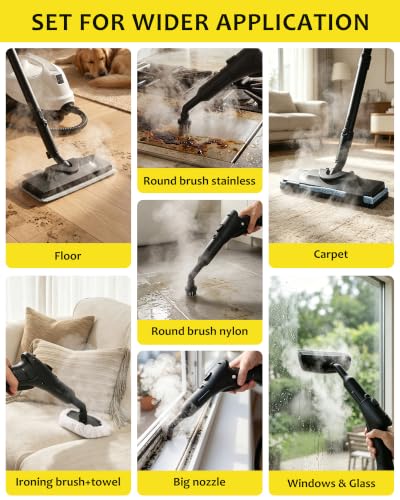 300°F Steam Cleaner for Home with 20 Accessories - White