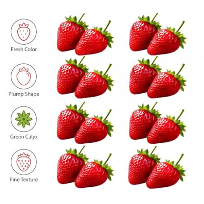 Set of 20 Realistic Fake Strawberries for Home Decor and Photography