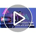 Black HOOBRO LED Floating Wall Shelf with Lights, 28.1 Inch Gaming Shelves