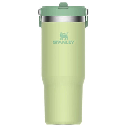 Stanley IceFlow Flip Straw Tumbler with Handle 30 oz | Twist On Lid and Flip Up Straw | Leak Resistant Water Bottle | Insulated Stainless Steel |BPA-Free | Citron